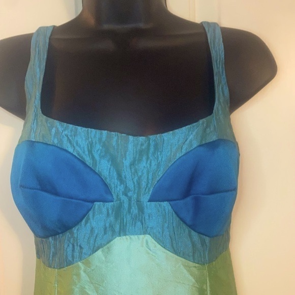 “NICOLE MILLER” Silk Tank Cocktail Mini-Dress - Picture 3 of 12